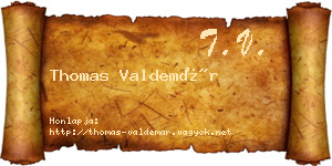Thomas Valdemár névjegykártya